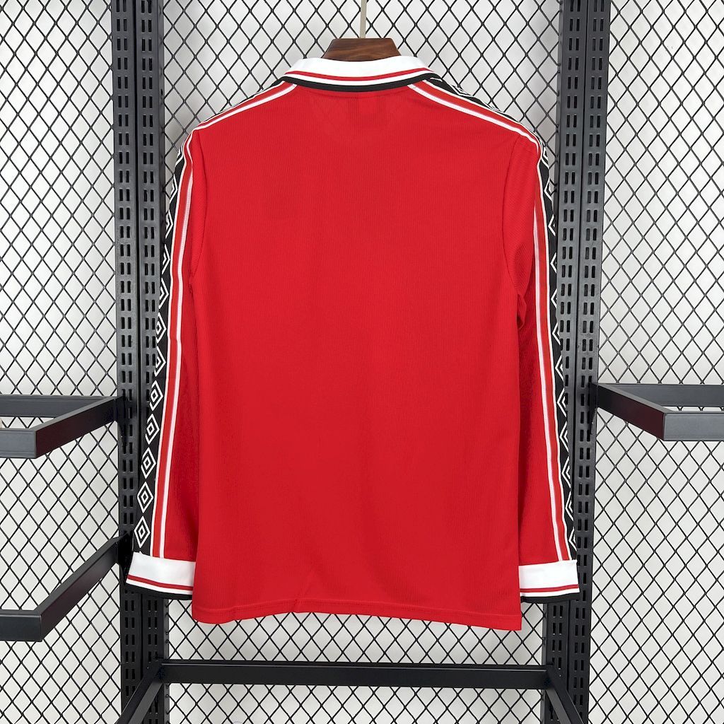 Manchester United Maillot Domicile Retro Manches Longues 98/99