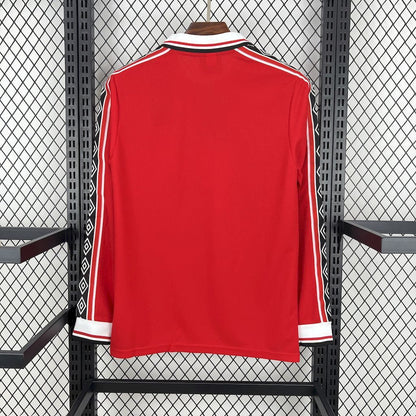 Manchester United Maillot Domicile Retro Manches Longues 98/99